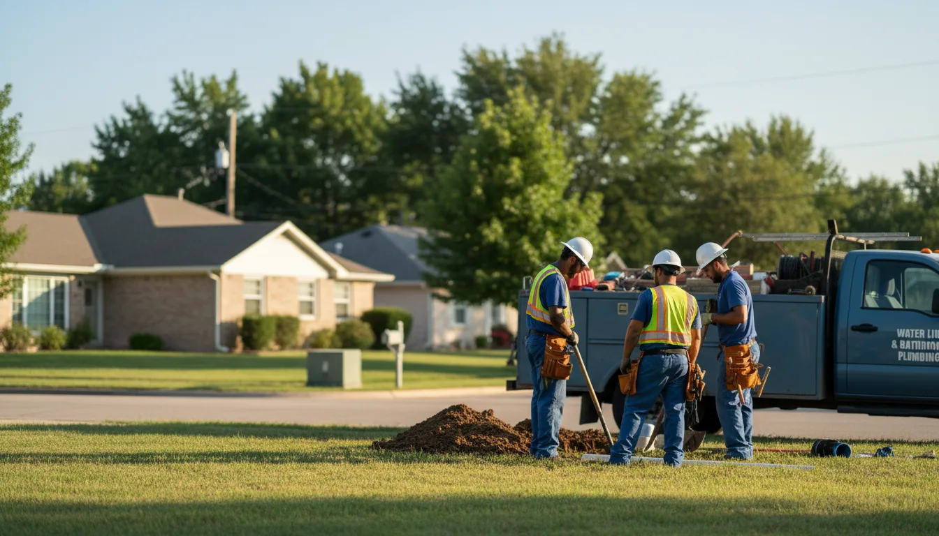 Residential water line and bathroom plumbing service in Westwood, NJ